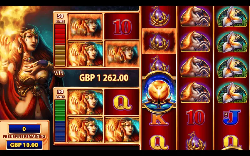 fire queen slot features